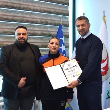 Ilijašanka i zlatna taekwondistica Dženana Sulejmanović na prijemu kod načelnika Dovadžije